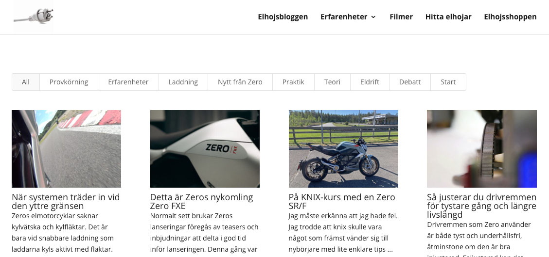 På elhojsbloggen samlas våra och våra kunders erfarenheter av att äga och köra elmotorcyklar av märket Zero Motorcycles.